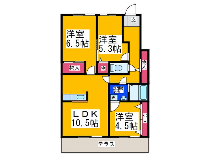 間取り図 シャン・ド・フル－ル