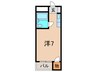 ハイツホリデ－ 1Rの間取り