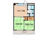 マンションカサグランデ 2DKの間取り