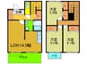 グランパルクＡ棟 3LDKの間取り