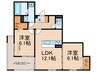 ヴィクトワール庄 2LDKの間取り