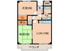 コアスターレ赤井 2LDKの間取り