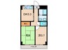 マンション神楽Ｉ 2DKの間取り