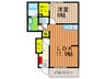 エクレール・牧野 1LDKの間取り