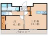 Gesund桂 1LDKの間取り