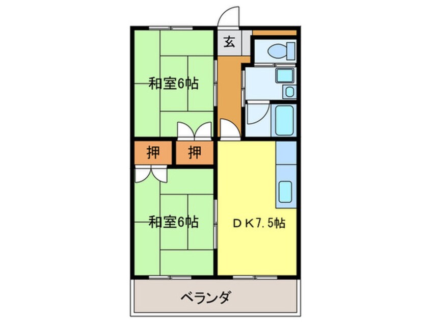 間取図 グリ－ンヒル大西第２マンション