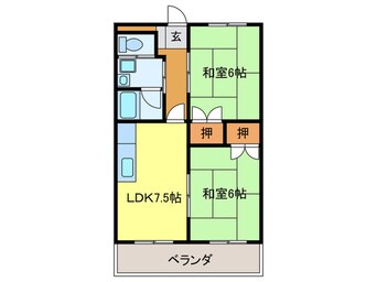 間取図 グリ－ンヒル大西第２マンション