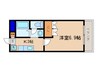 エスポアール堅田 1Kの間取り