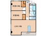 リバーサイド 2LDKの間取り