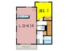 アコード岡本 1LDKの間取り