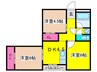 グランドハイツ関西 3DKの間取り