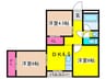 グランドハイツ関西 3DKの間取り