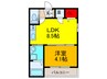 wealthy桜町 1LDKの間取り