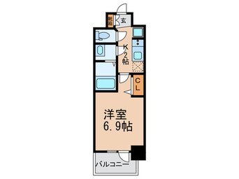 間取図 ﾌﾟﾚｻﾝｽ天王寺ﾉｰｽｳﾞｨｱｰﾚ(808)