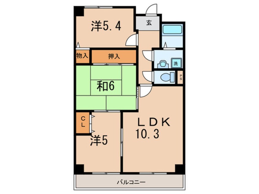 間取図 エスペランサ門真南