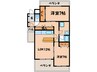 御所西ロイヤルプラザ 2LDKの間取り