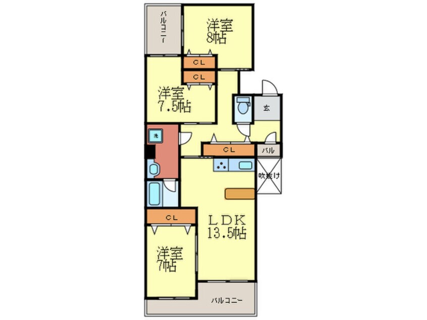 間取図 御所西ロイヤルプラザ