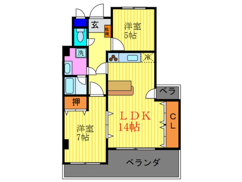 間取図 御所西ロイヤルプラザ