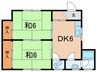 藤原ハイツ 2DKの間取り