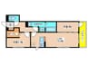 エスポワール古市 2LDKの間取り