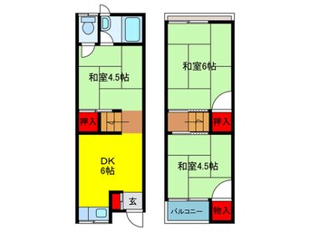 間取図 浜町連棟戸建て