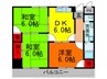 コンフォ－トグリ－ン 3DKの間取り