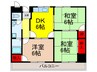 コンフォ－トグリ－ン 3DKの間取り