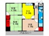 コンフォ－トグリ－ン 3DKの間取り