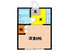 梶ﾏﾝｼｮﾝ 1Rの間取り