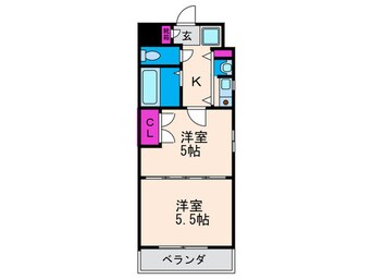 間取図 プレステージ天神　Ⅱ