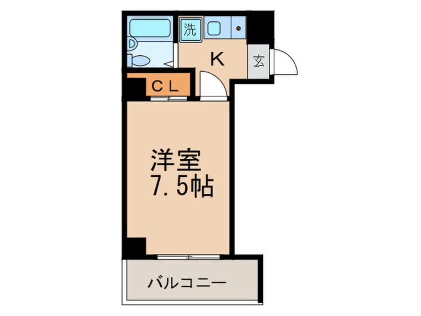 間取図 ステュディオフラット室町