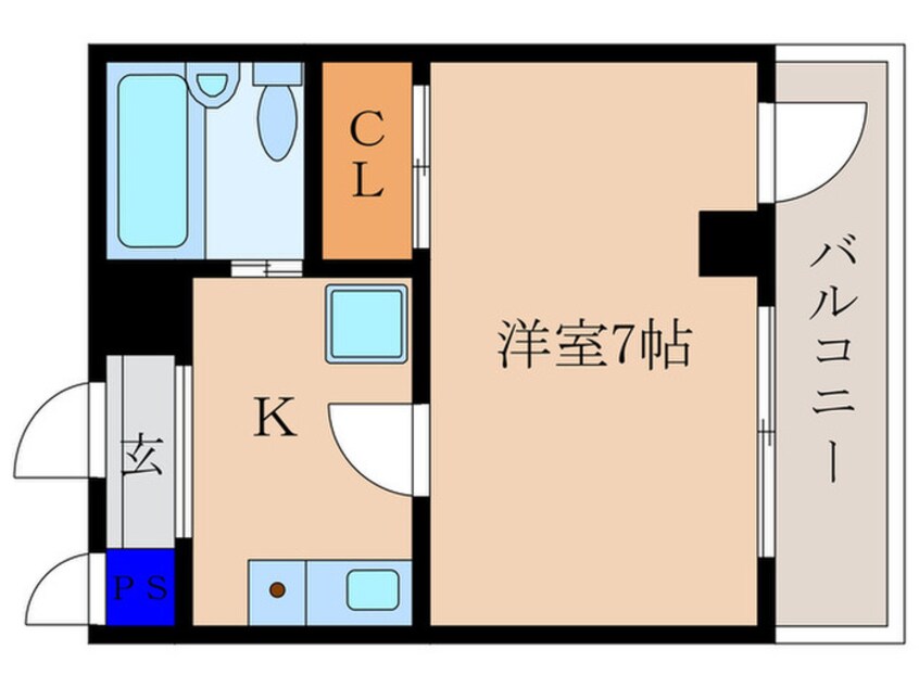 間取図 ステュディオフラット室町