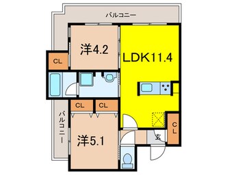間取図 ウェルスクエア神戸住吉