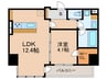 ＢＲＡＶＥ常盤町Ⅱ 1LDKの間取り