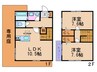 セジュール姫島Ⅱ 2LDKの間取り