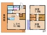 セジュール姫島Ⅱ 2LDKの間取り
