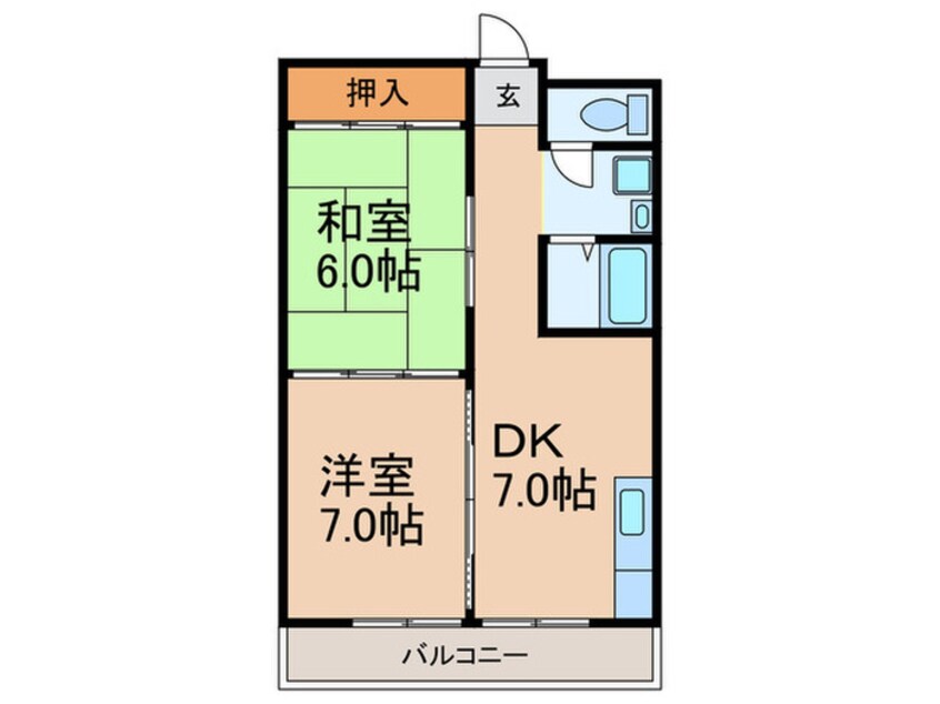 間取図 グランデ－ル本多聞
