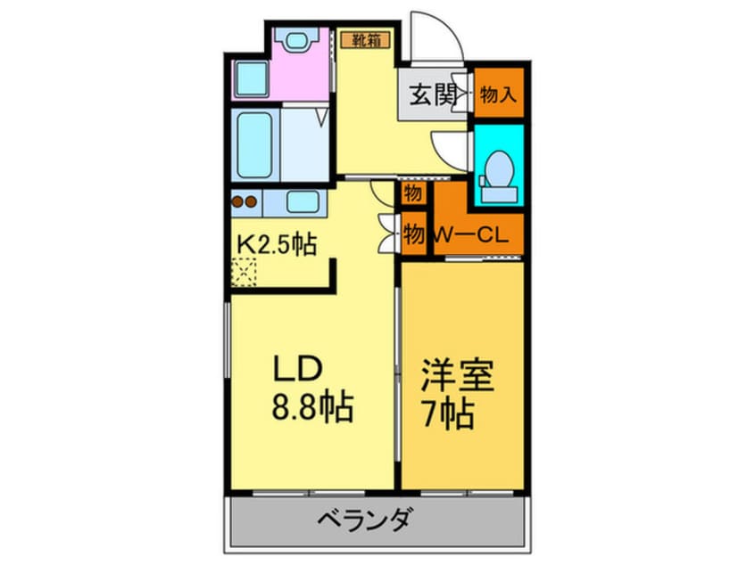 間取図 アスヴェル京都烏丸五条(801)