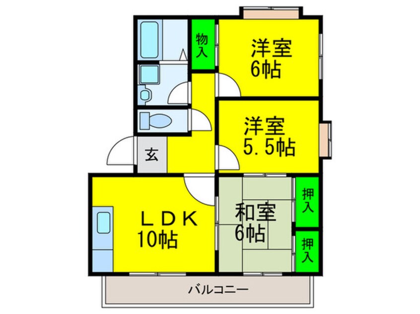 間取図 ヴィブレ大歳A棟