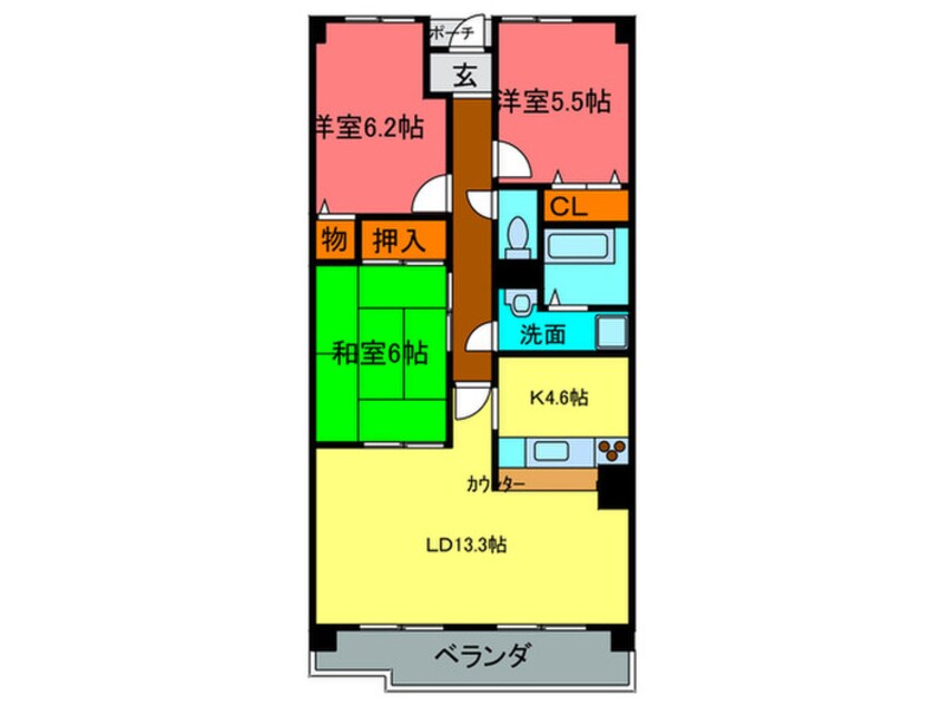 間取図 セレ－ノ花屋敷