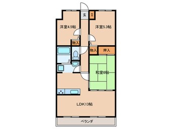 間取図 ｺｰﾄ和泉府中ｶﾘﾖﾝ１番館(610)