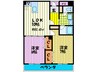ノース　コート 2LDKの間取り