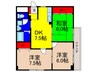 カーサ山野 3DKの間取り