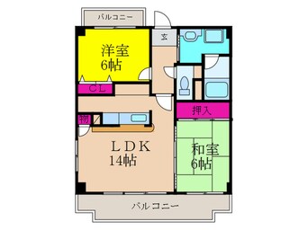 間取図 シャトー三木第３