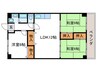 カストルム滝川 3LDKの間取り