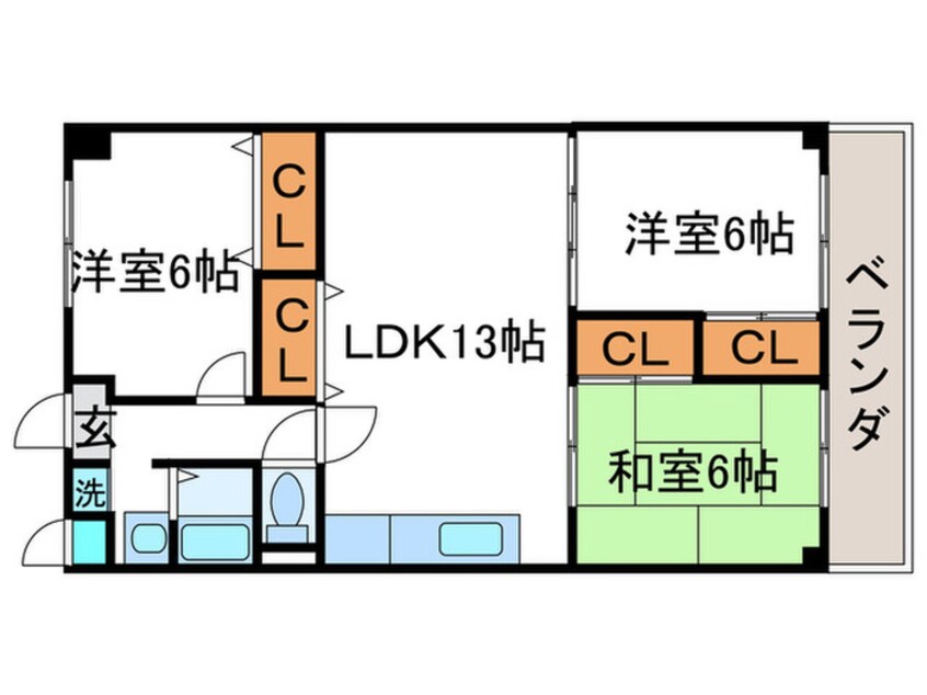 間取図 カストルム滝川