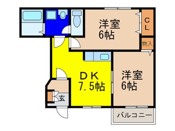 間取図 シャン・ﾄﾞ・フル－ル