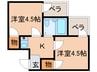 リーブル１番館 2Kの間取り