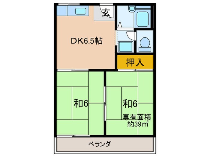 間取り図 中野ハイツＢ棟