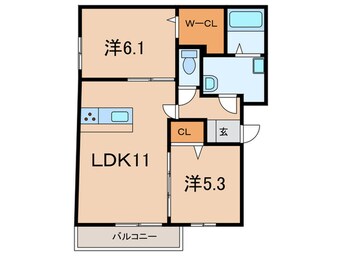 間取図 D-room昆陽北